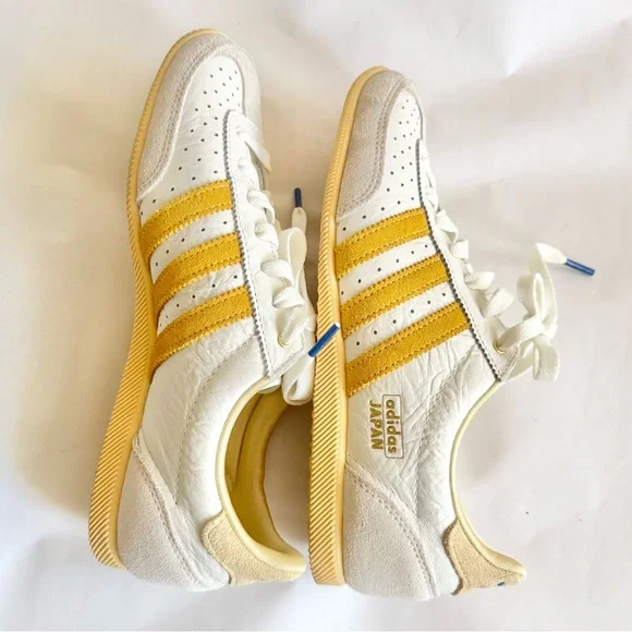 ADIDAS Originals Japan Suede-Trimmed Perforated Leather Sneakers Women's Size 7 - Picture 7 of 16